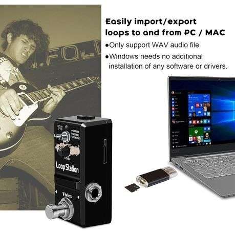 VIVLEX Guitar Loop Station: with 1GB Memory Card