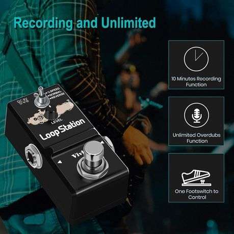 VIVLEX Guitar Loop Station: with 1GB Memory Card