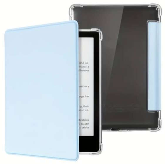 CAWA Clear Back Flip Cover Compatible with Kindle Paperwhite Gen 11 (6.8")