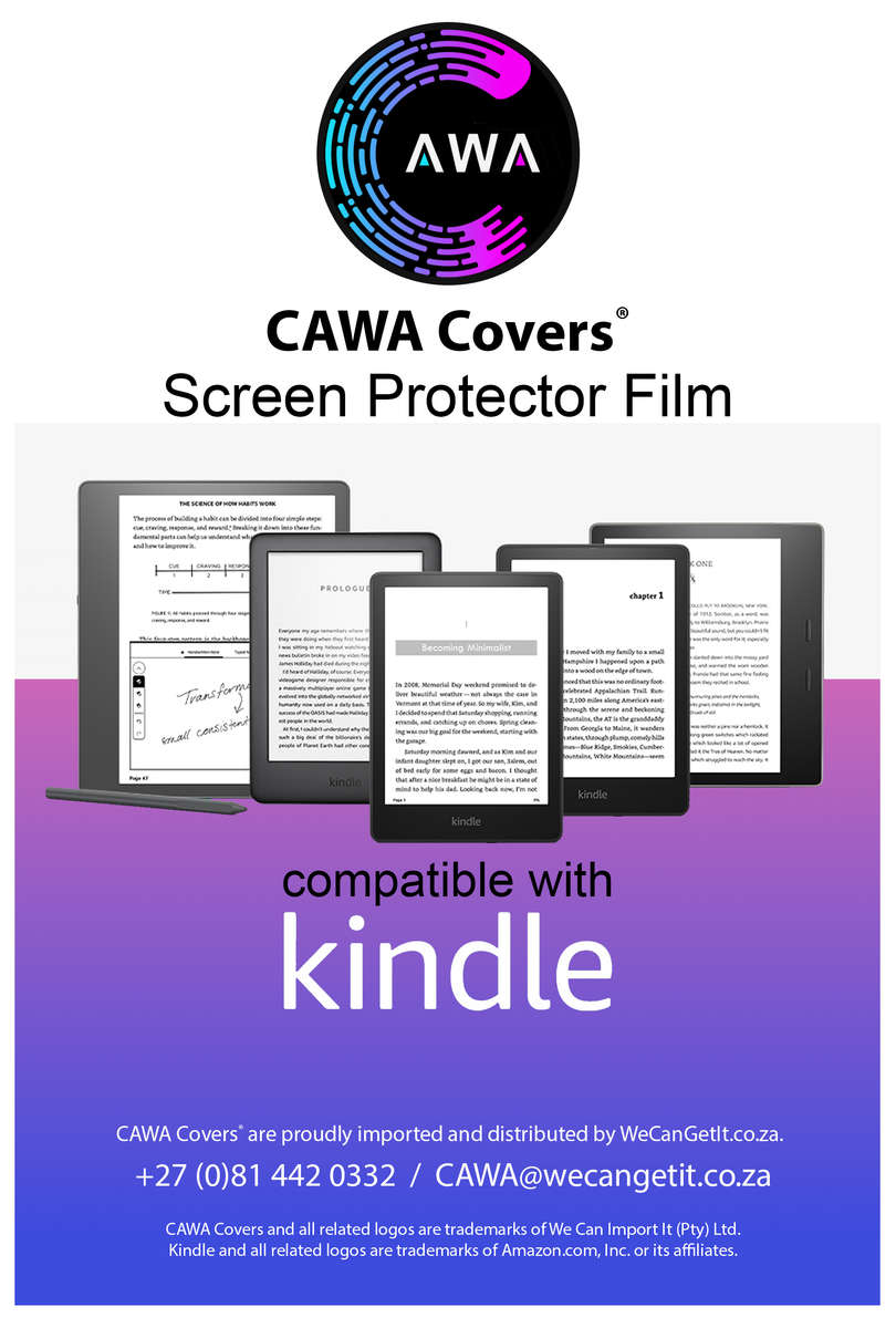 CAWA Screen protector film for Kindle - Set of 2