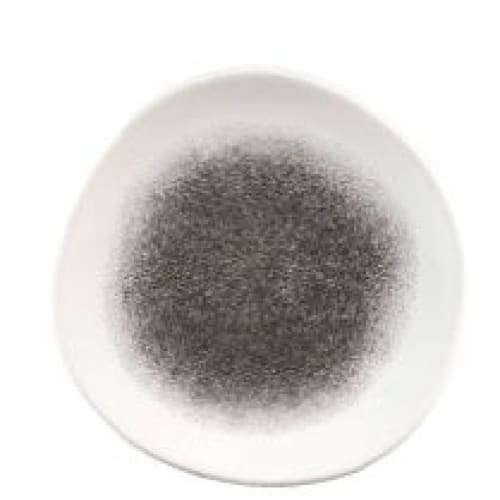 Raku Quartz Black Organic Round Plate 21cm (12) Cc-rkbq-og8.1