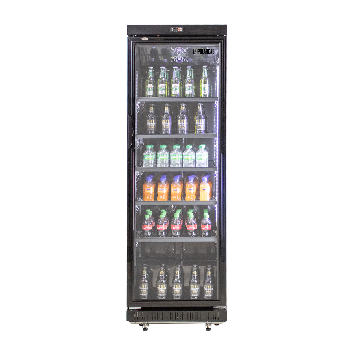 Beverage Bottle Cooler  Split Door  Black 360Lt BCP0360/2-B