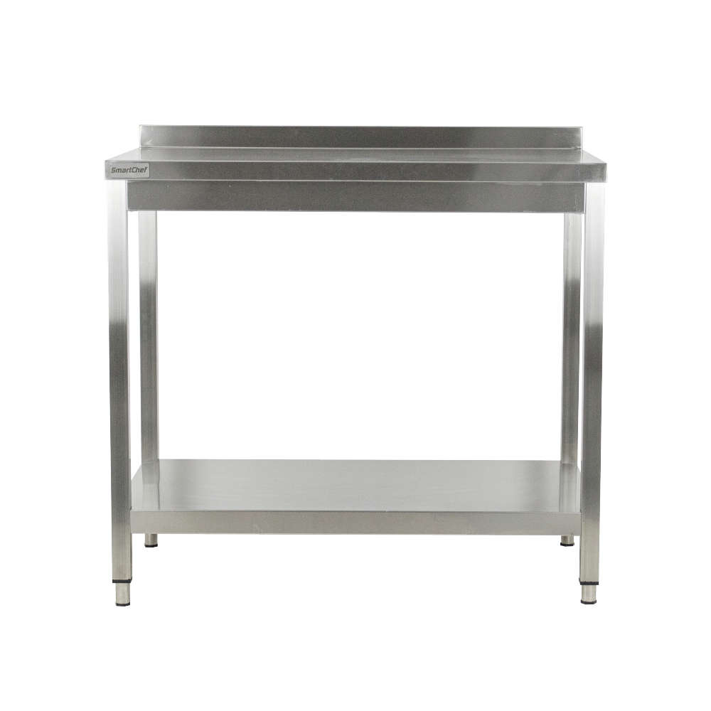 Table with U/Shelf & splash back- 2000x600