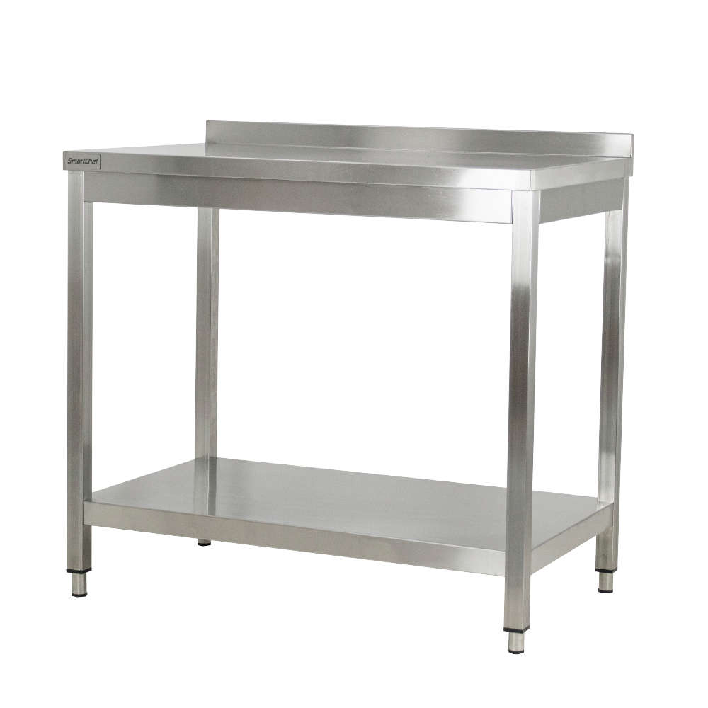 Table with U/Shelf & splash back- 2000x600