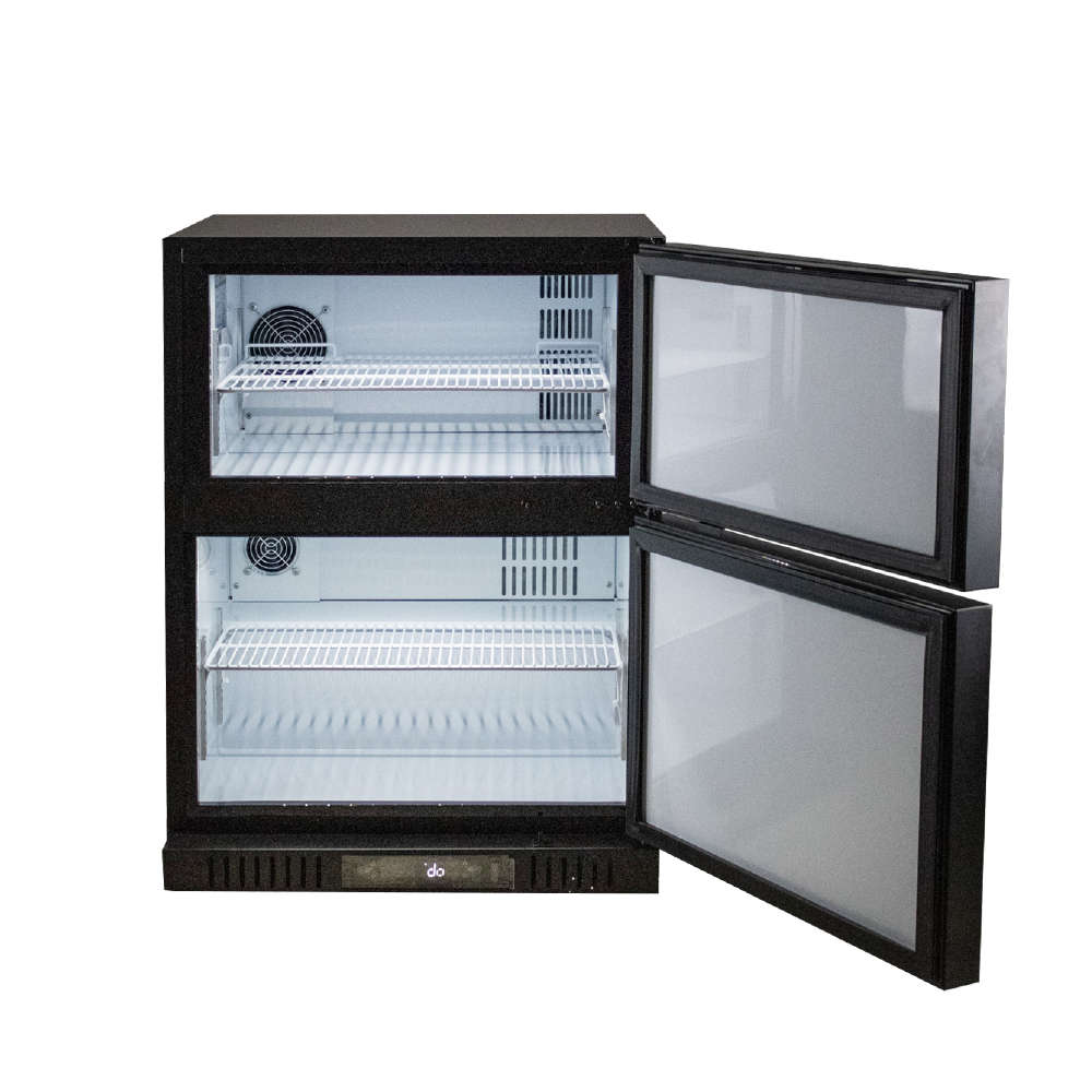 PolarCab Black Dual Fridge/Freezer