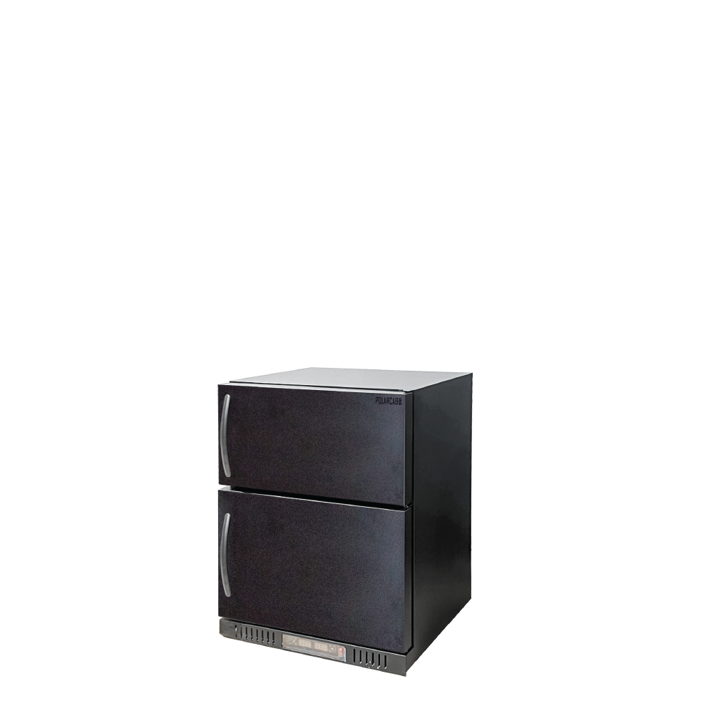 PolarCab Black Dual Fridge/Freezer