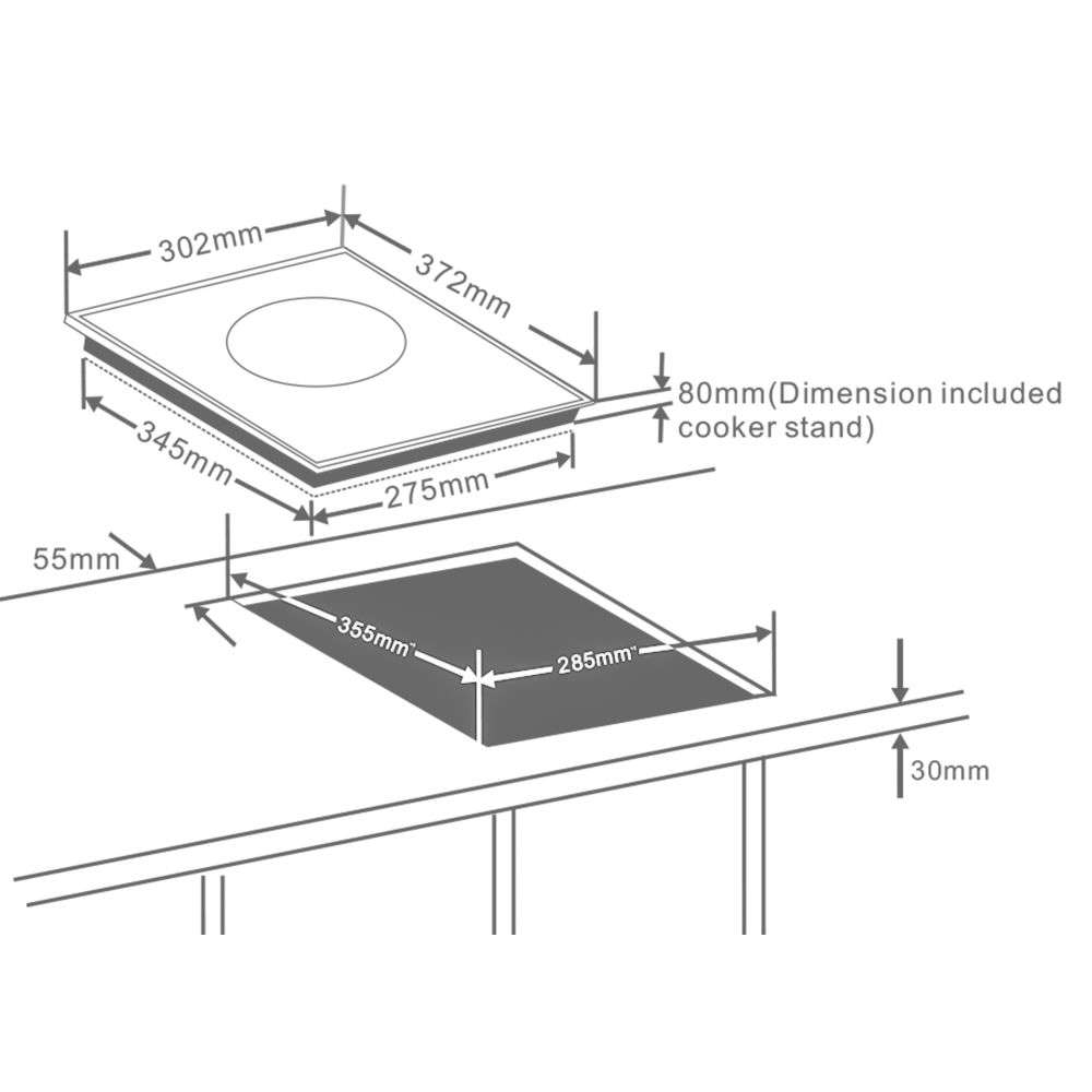 Induction Warmer - Countersunk