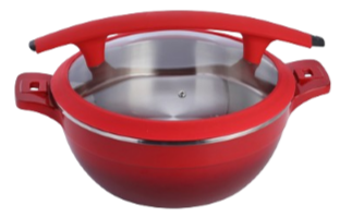GATTO Induction Chafer Red w/ Silicone Handle - 4LT