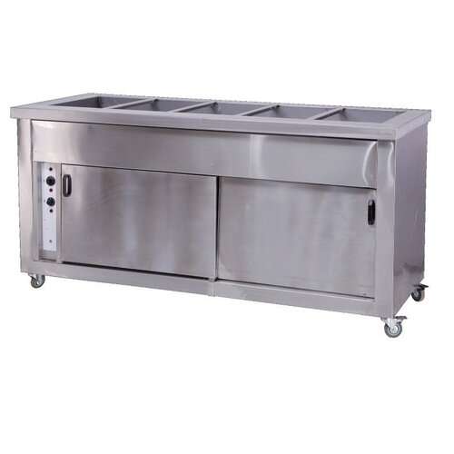5 Divison Bain Marie Floor Model Hot Closed with Door