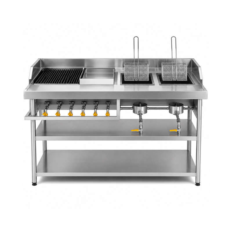 Combination Gas Griller With 2 x 5Lt Fryer