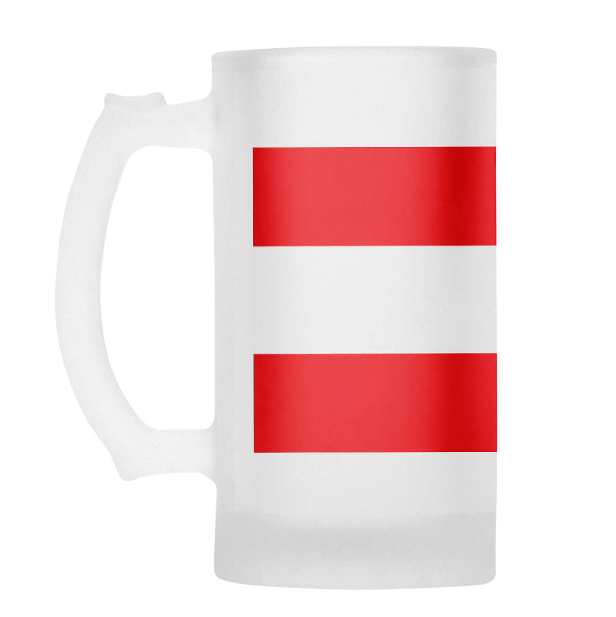 LIONS Rugby Frosted Glass Beer Mug - CLASSIC