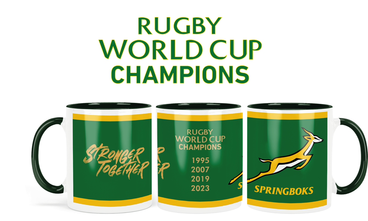 SPRINGBOKS Rugby RWC CHAMPIONS Coffee Mug