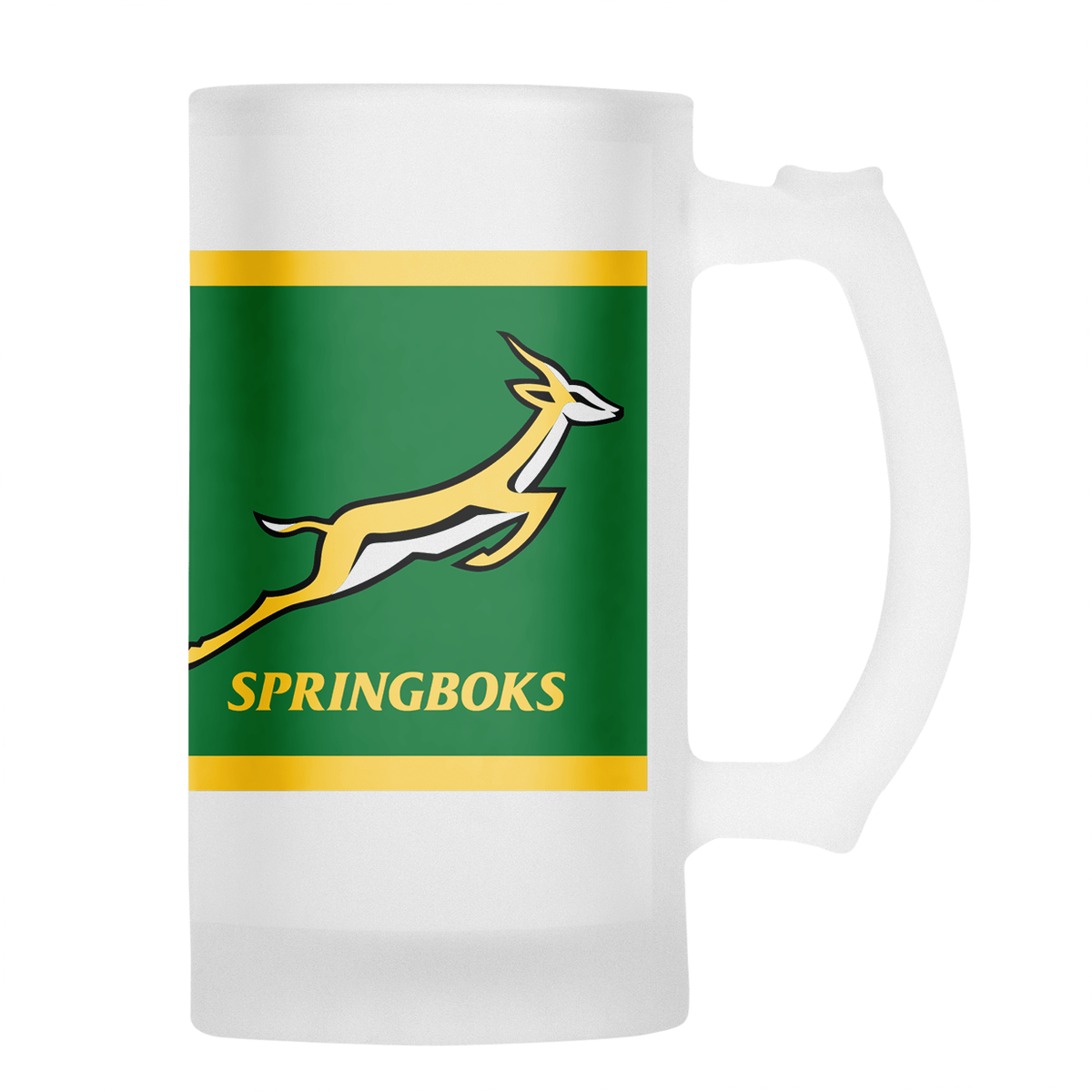 SPRINGBOKS Rugby Back to Back WORLD CUP CHAMPIONS Frosted Beer Mug