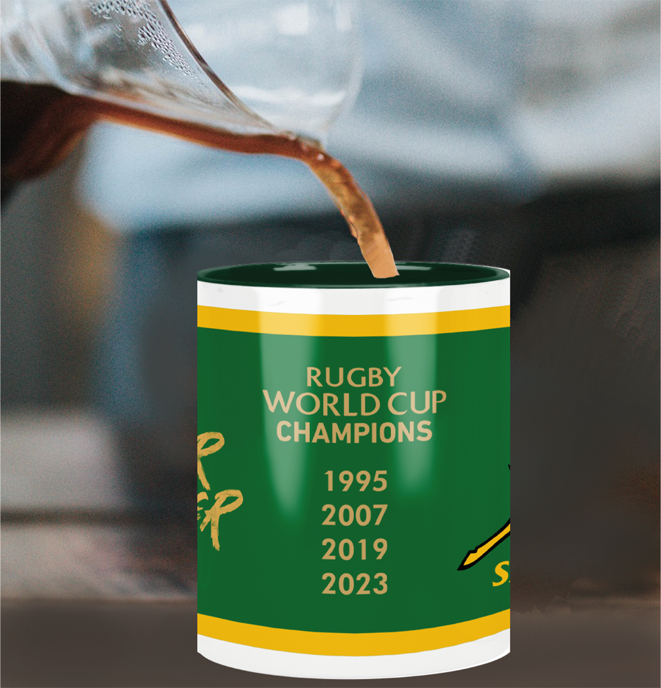 SPRINGBOKS Rugby RWC CHAMPIONS Coffee Mug