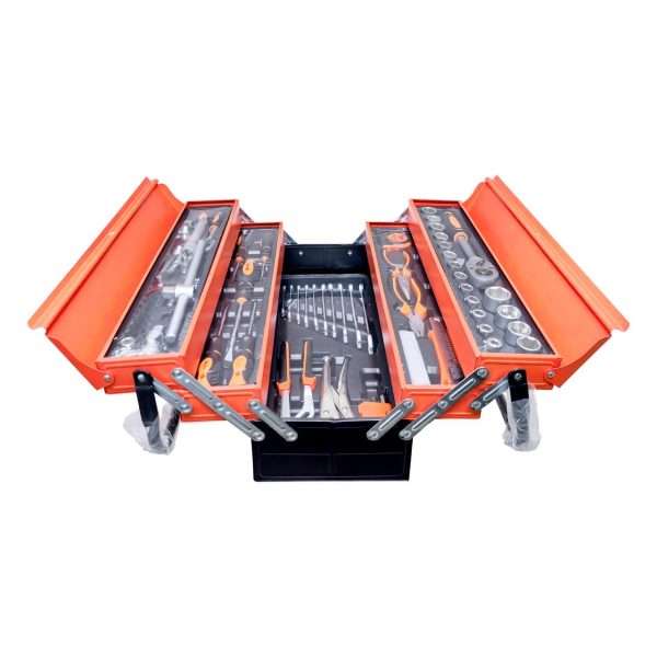 85 Piece Hand Tool Socket Wrench Set with Metal Mechanic Tool Box Car Tool