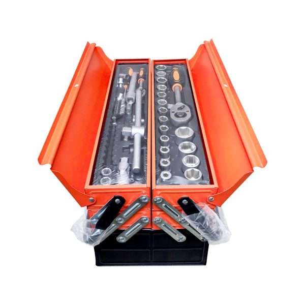 85 Piece Hand Tool Socket Wrench Set with Metal Mechanic Tool Box Car Tool