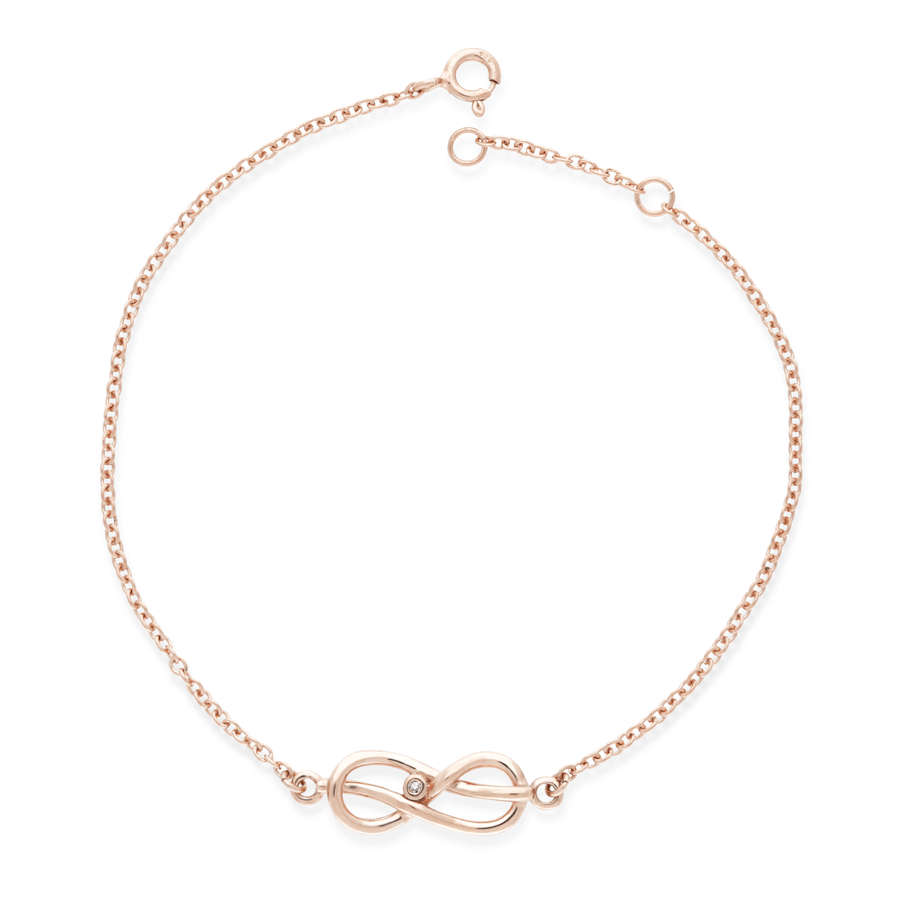 Infinity Diamond Bracelet - Rose-gold