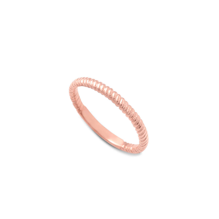 TWIST ETERNITY RING - Rose-gold