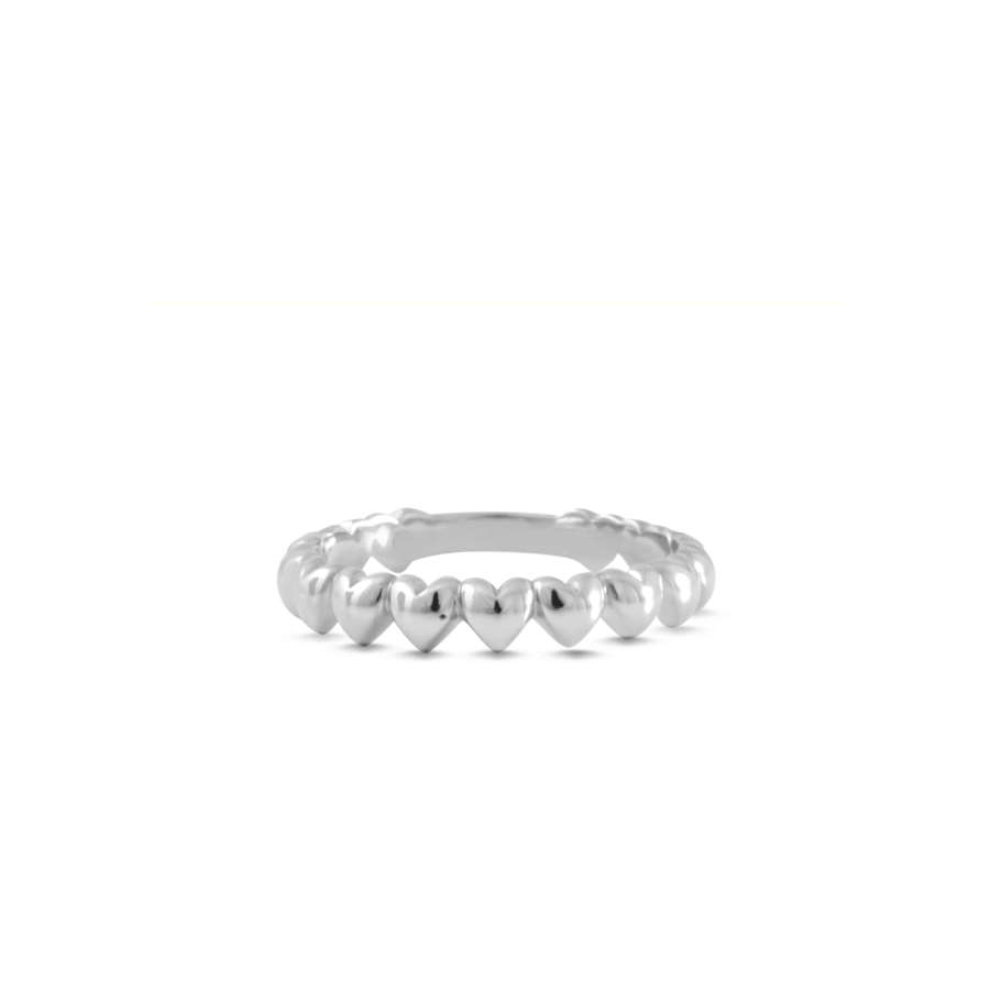 Heart Eternity Ring - Sterling-silver