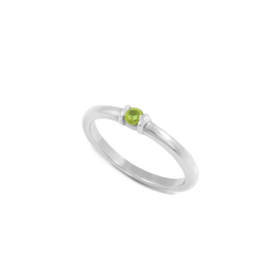 Peridot Ring - 0 0 1 x 3mm Peridot 2g