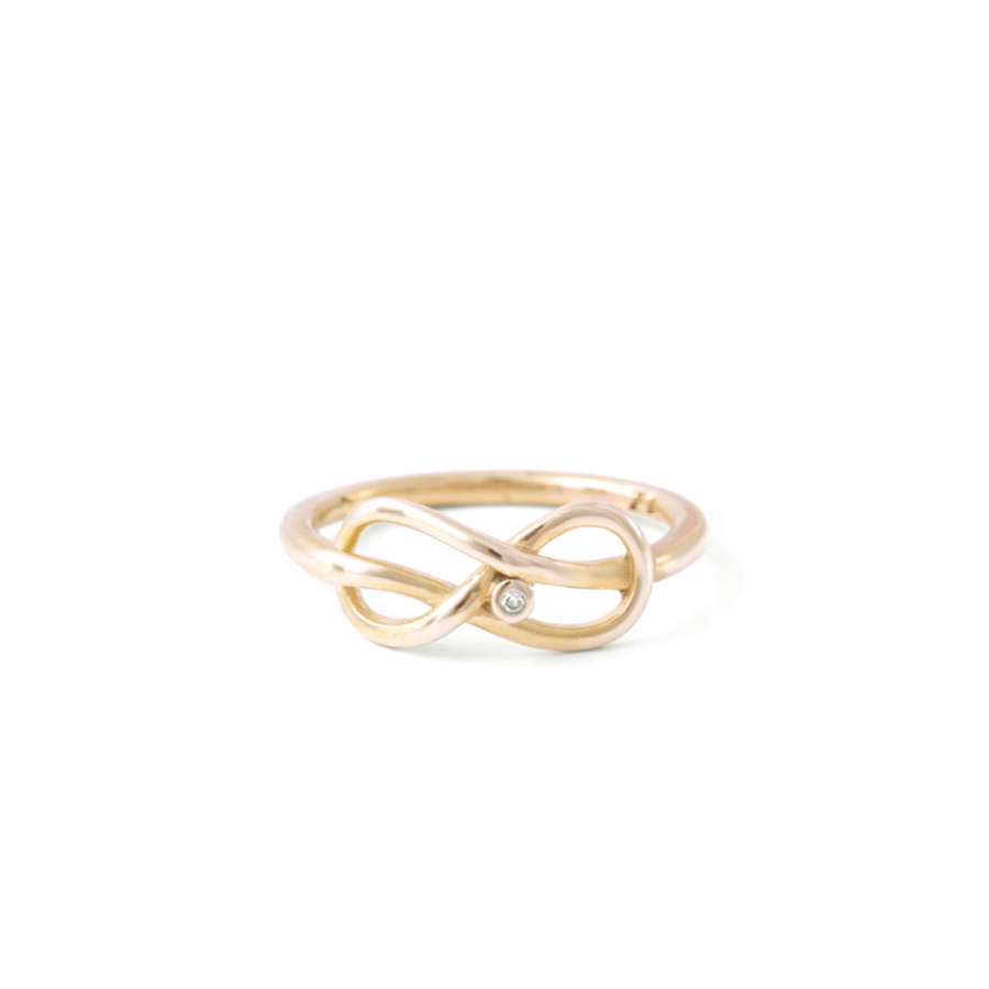 Infinity Diamond Ring - Yellow-gold