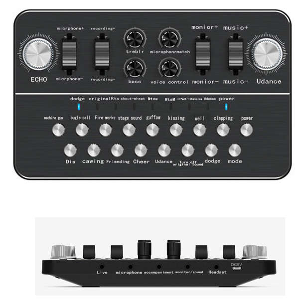 Portable Live Streaming, Recording External Audio Mixing Sound Card