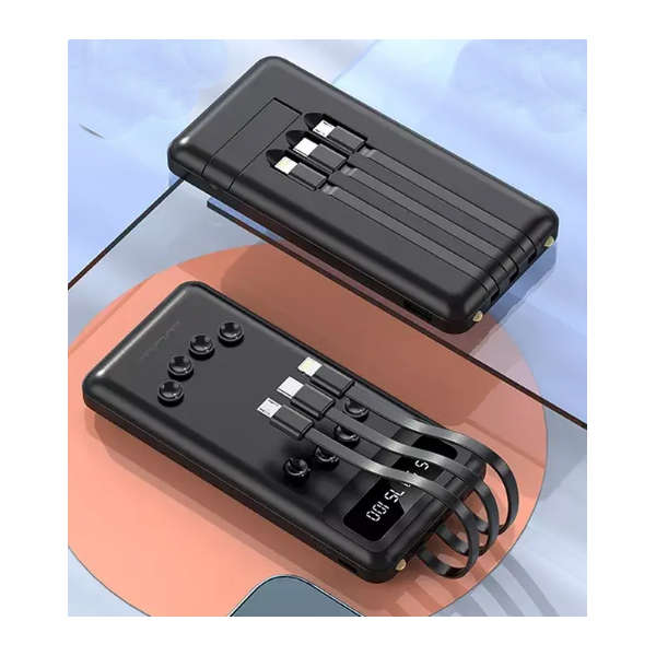 WUW 20000mAh Powerbank with Type-C, Lightning, Micro USB Cables