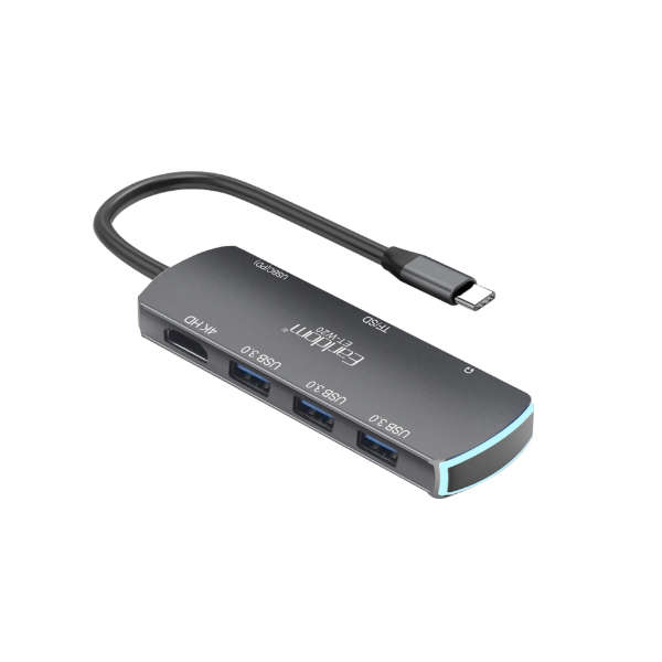 Earldom USB Hub + HDMI + Card Reader to Type-C Adapter