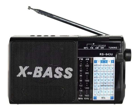 Portable Radio with torch light, Rechargeable, dc jack