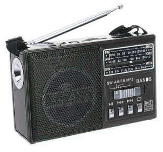 FM/AM/SW 3Band Radio SD/USB, MP3 Player, Rechargeable Led Torch