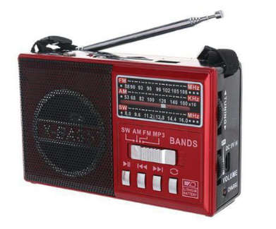FM/AM/SW 3Band Radio SD/USB, MP3 Player, Rechargeable Led Torch