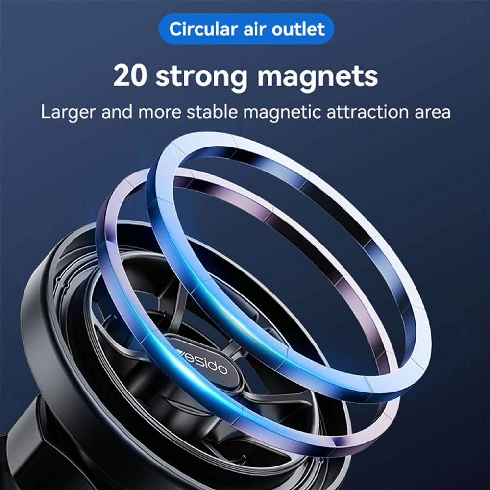 YESIDO C221 Car Mount Holder Circular Air Vent Compatible Stand Rotatable Adjustable Diameter