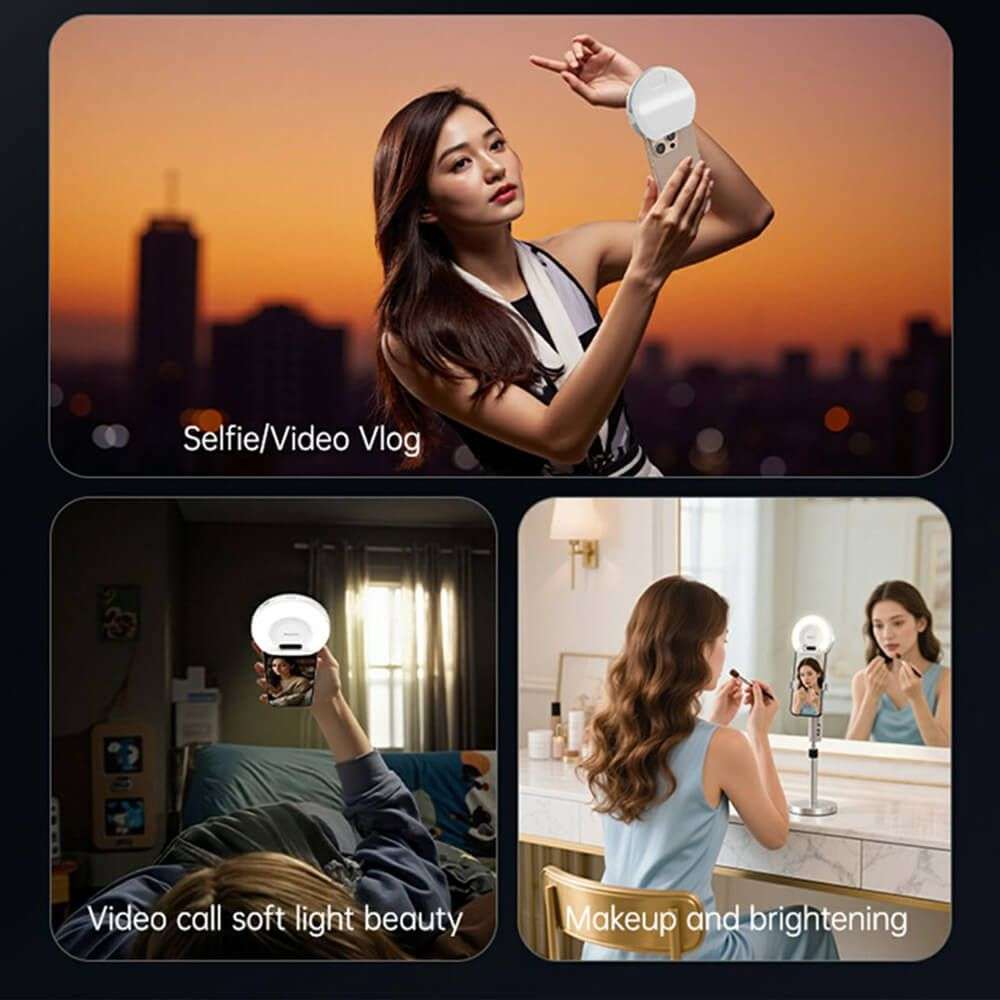 Yesido DH13 Clip-On Selfie Light - 400mAh Battery, 5-Hour Duration