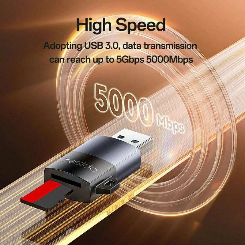 Yesido GS36 USB 3.0 TF Card Reader - 5Gbps