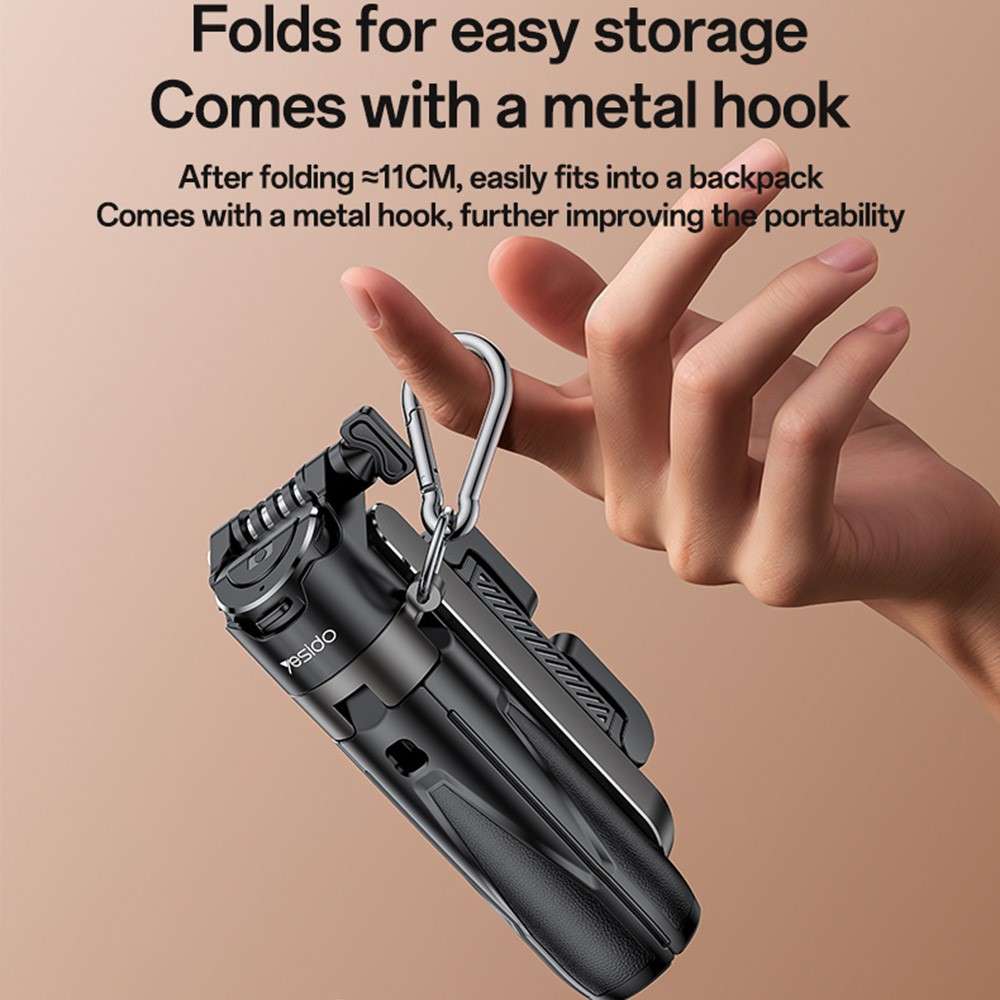 YESIDO SF29 For Android / iOS Mini Bluetooth-Compatible Selfie Stick Extendable Tripod with Remot...