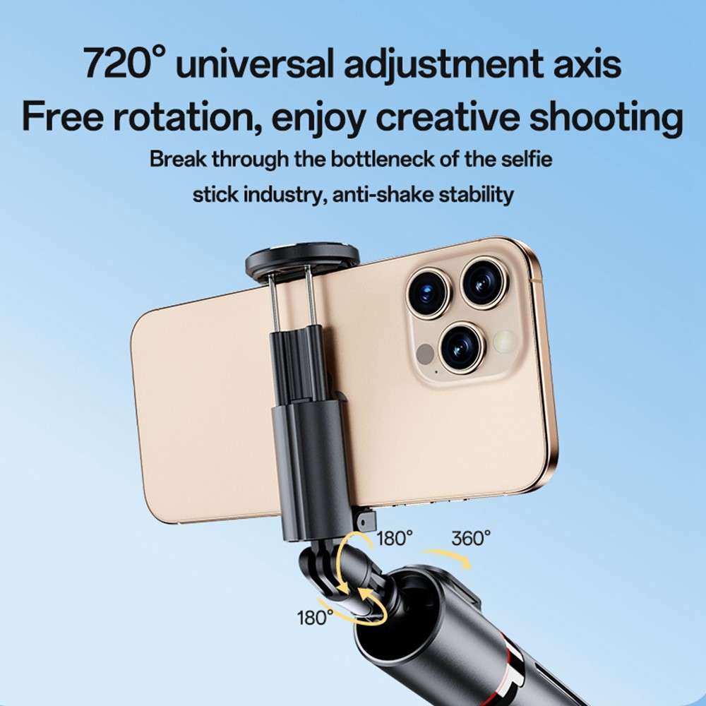 YESIDO SF30 Pop Up Tripod 1.7m Extendable Bluetooth-Compatible Selfie Stick with Remote Control