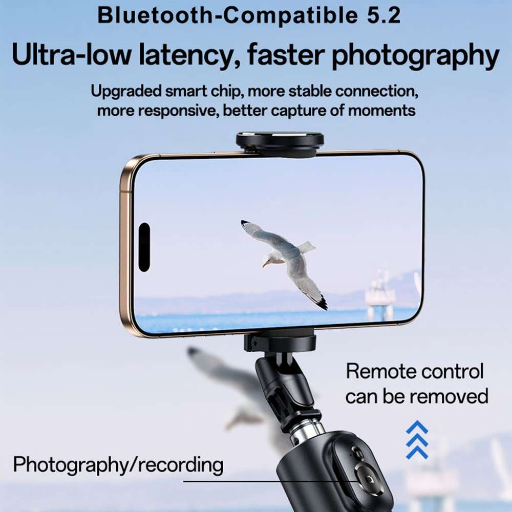 YESIDO SF30 Pop Up Tripod 1.7m Extendable Bluetooth-Compatible Selfie Stick with Remote Control