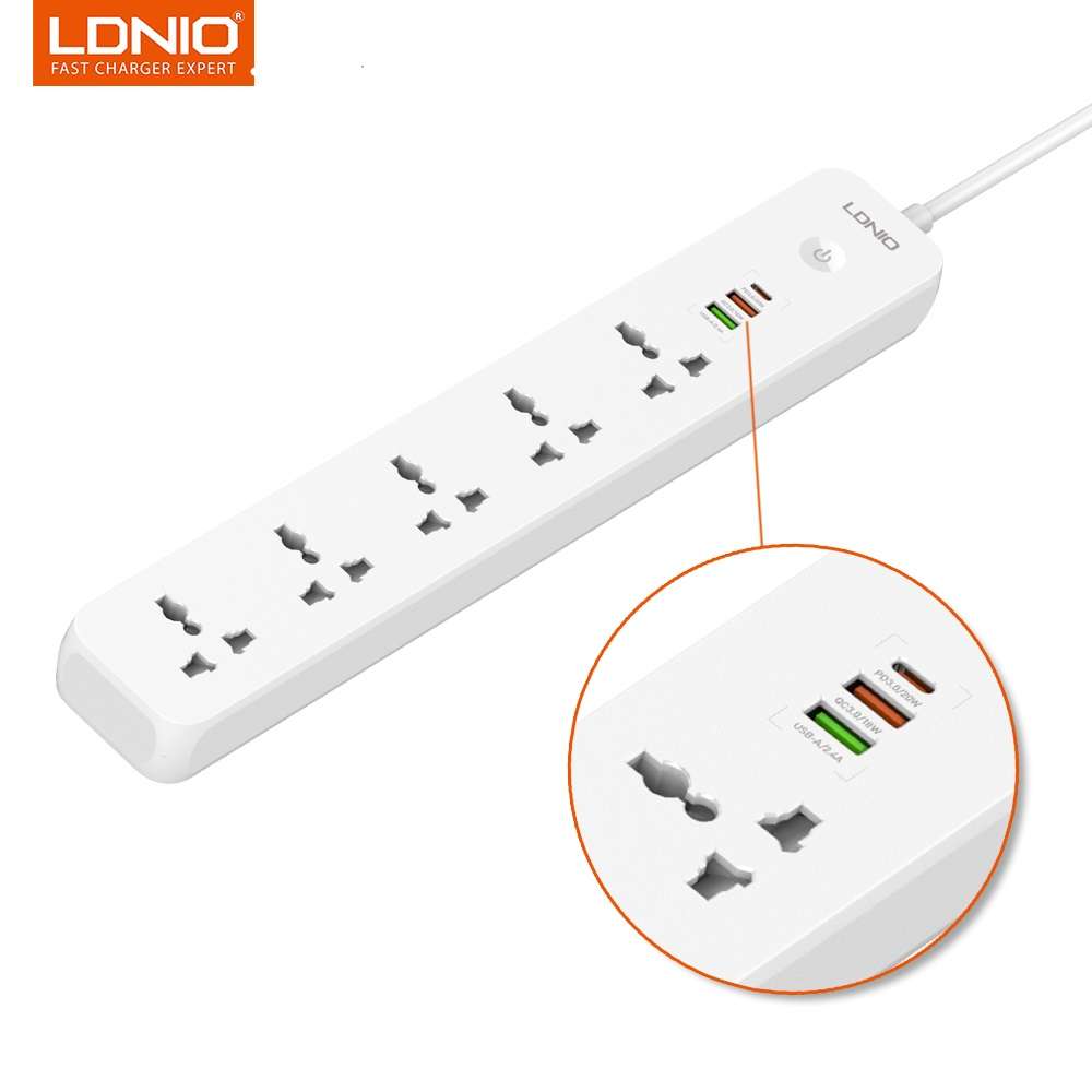 LDNIO SC5319 Power Strip, USB + Type-C
