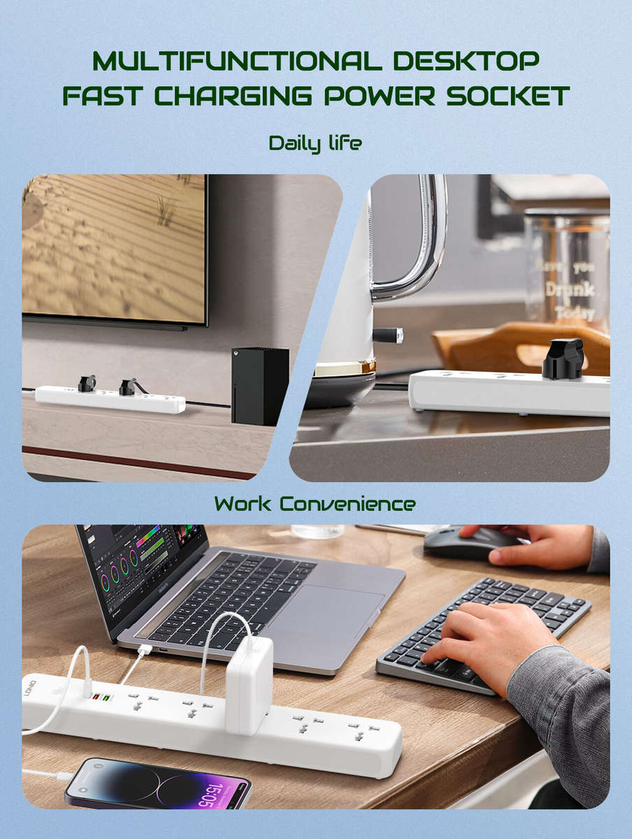LDNIO SC5319 Power Strip, USB + Type-C