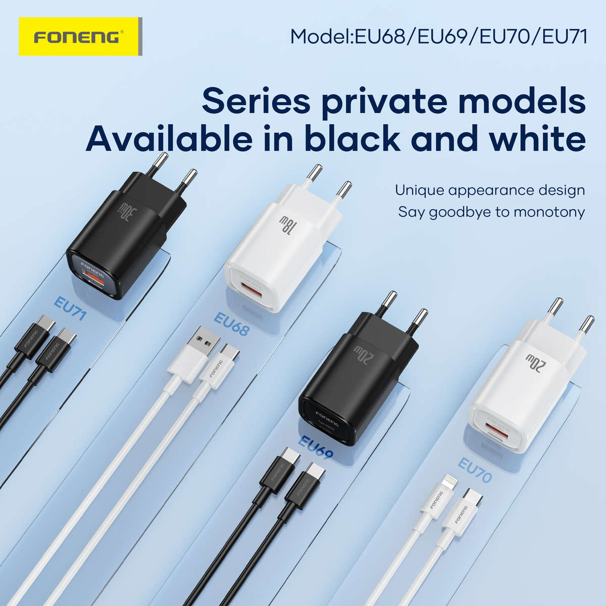 Foneng EU68 USB-A Charger (18W) - Black