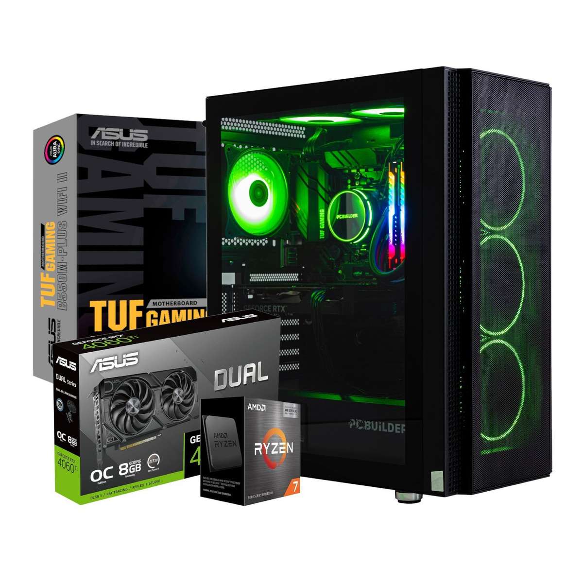 PCBuilder Ryzen 7 5700X3D COMMANDER Windows 11 Gaming PC