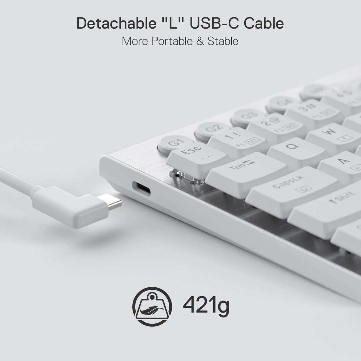 Redragon K632 HORUS Mini 60% RGB Wired Gaming Keyboard  White