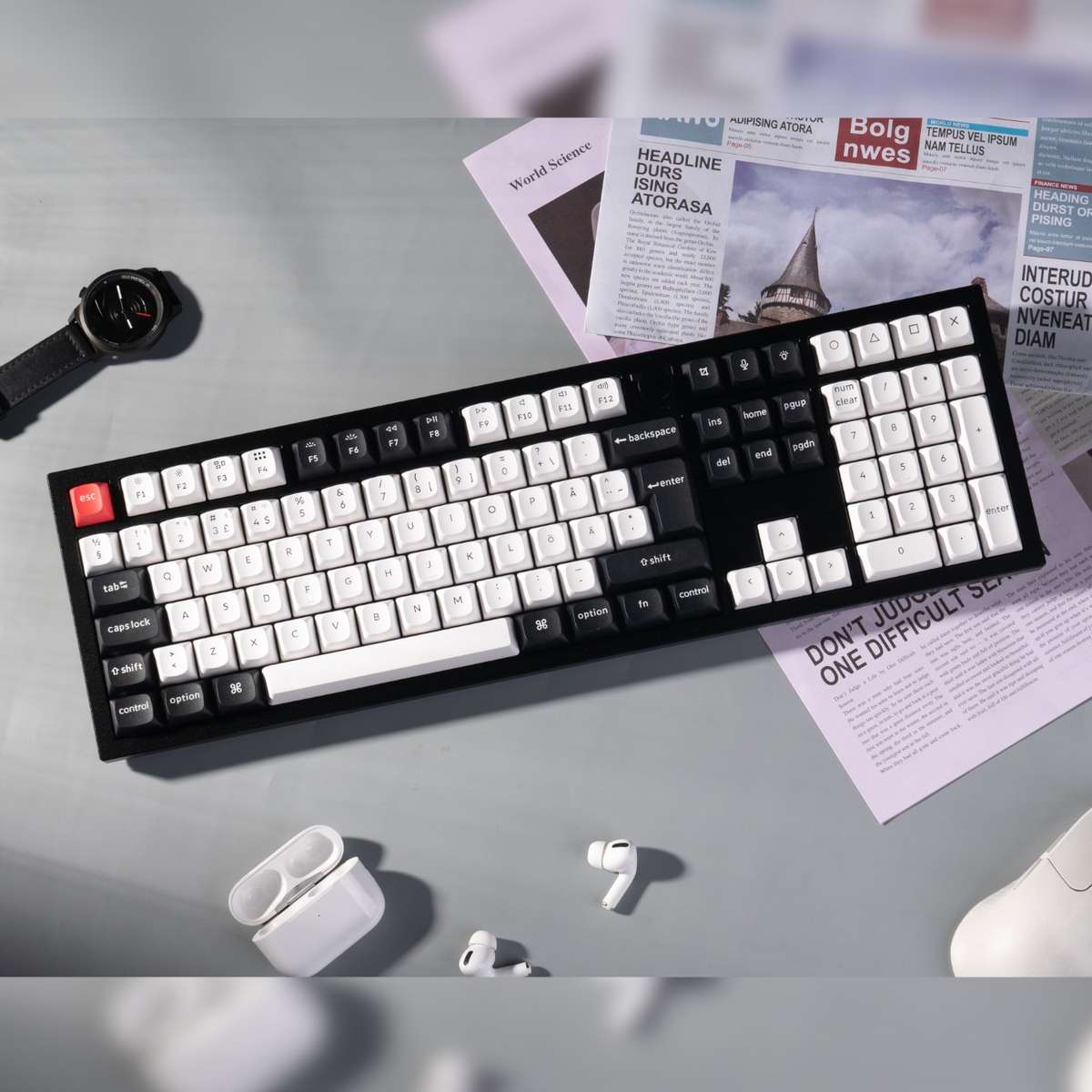 Keychron Q6 HE QMK Full-size Wireless Custom Mechanical Keyboard (Nebula Switch)  Carbon Black