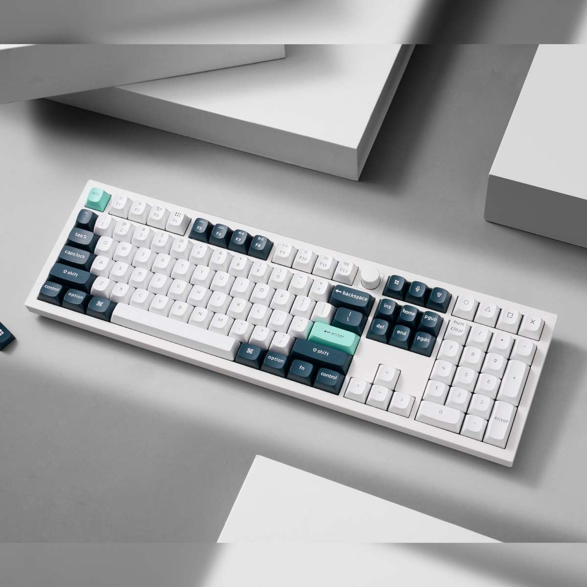 Keychron Q6 HE QMK Full-size Wireless Custom Mechanical Keyboard (Nebula Switch)  Shell White