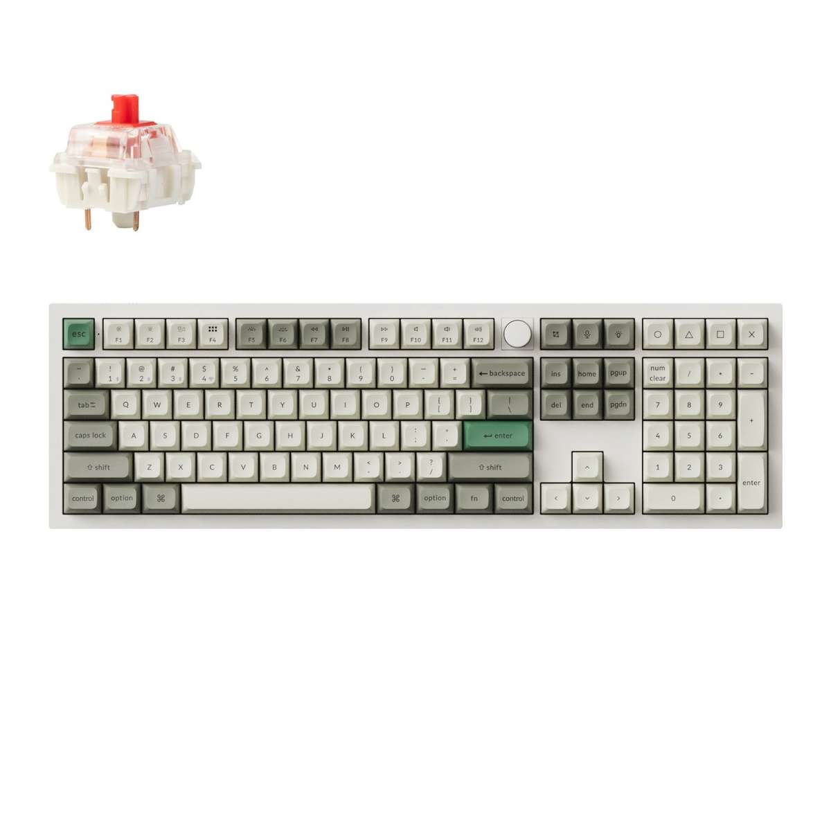 Keychron Q6 Max QMK/VIA Wireless Custom Mechanical Keyboard KSA Gateron Red Jupiter Switches - Sh...