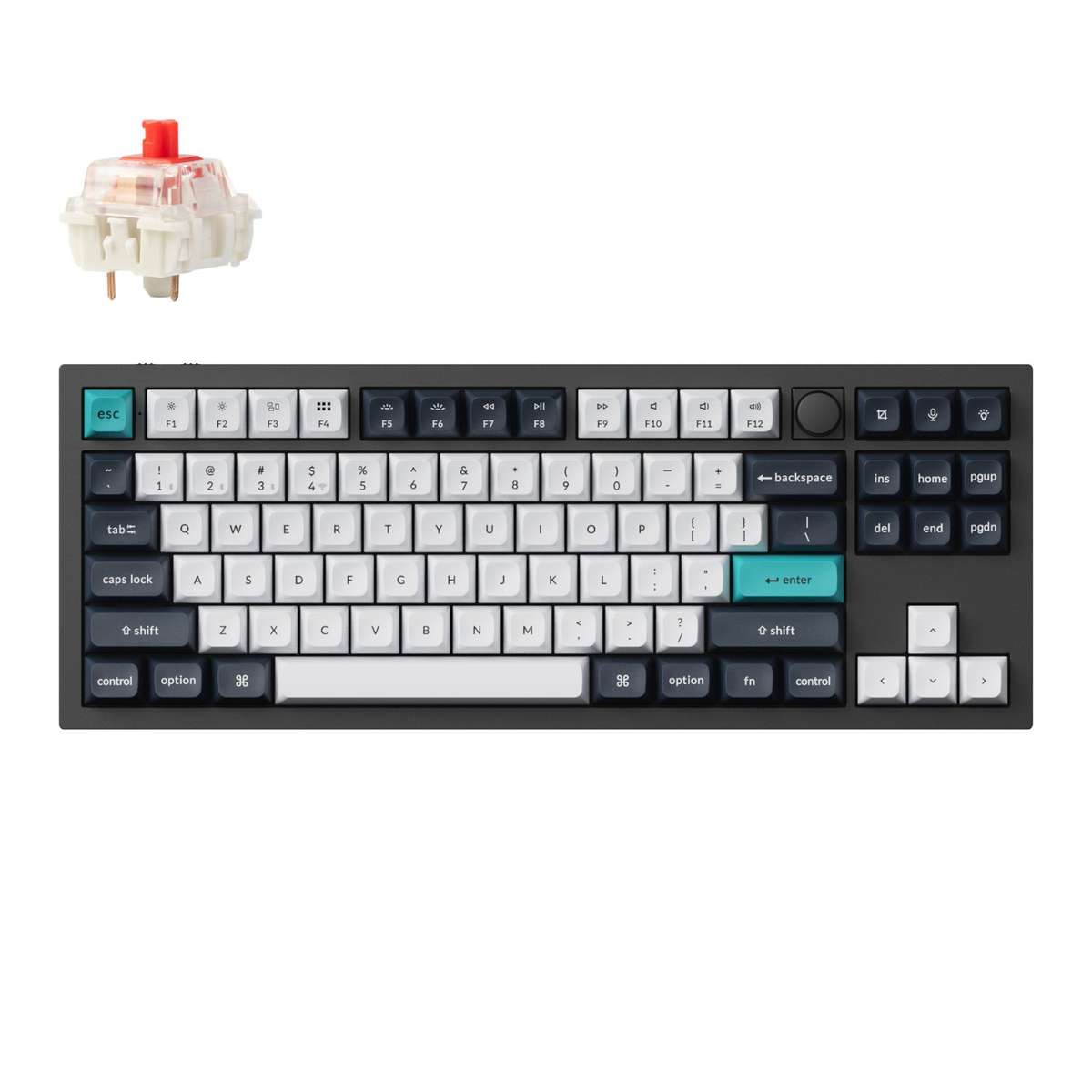 Keychron Q3 Max 80% Full Assembled Knob Red Switch Hot-Swap Gateron Jupiter RGB Wireless Keyboard...