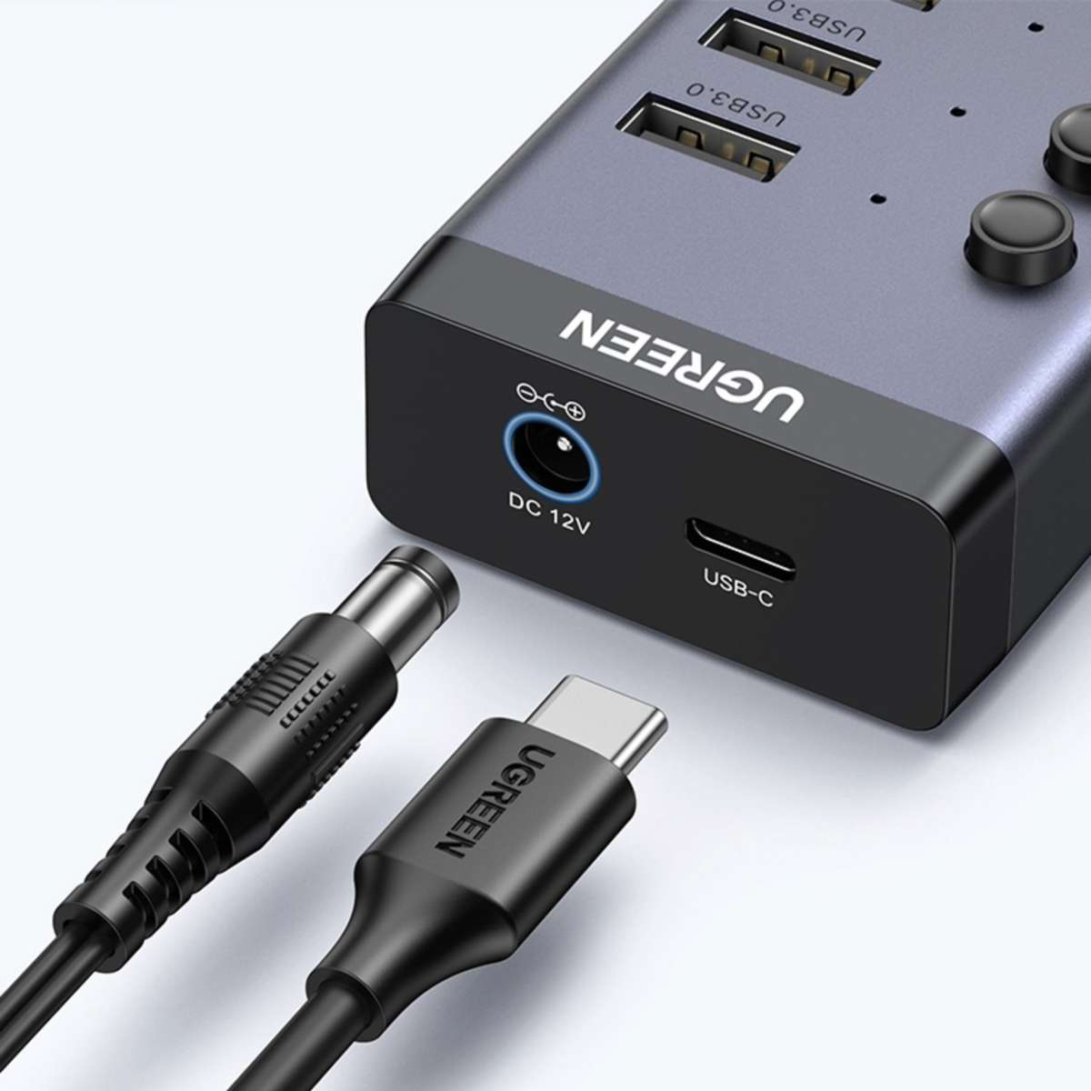 UGREEN 7 in 1 USB 3.0 Hub-Grey