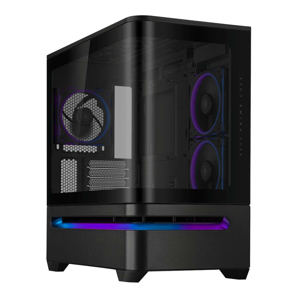 Asus Prime AP202 ARGB Curved Tempered Glass Micro-ATX Chassis  Black