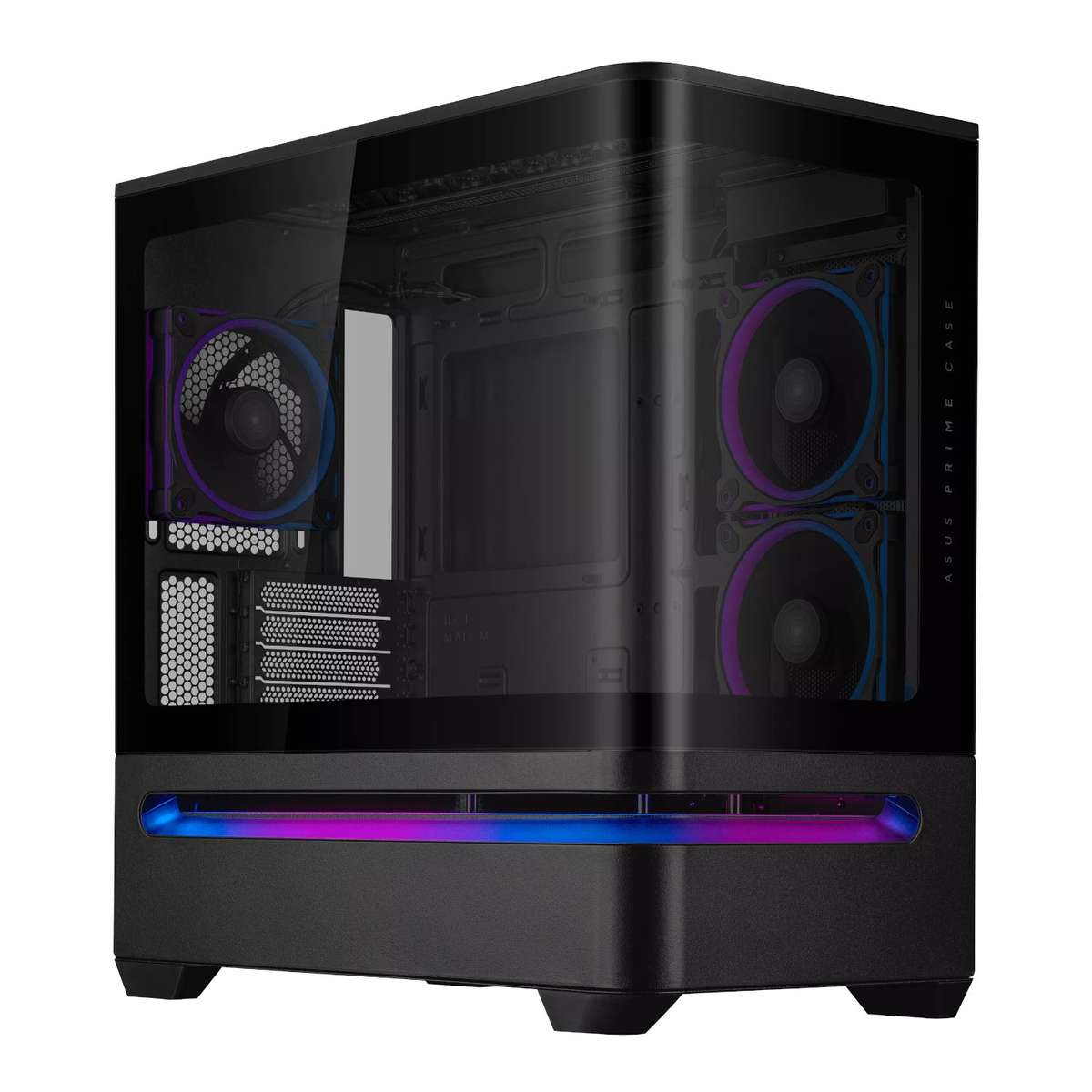 Asus Prime AP202 ARGB Curved Tempered Glass Micro-ATX Chassis  Black