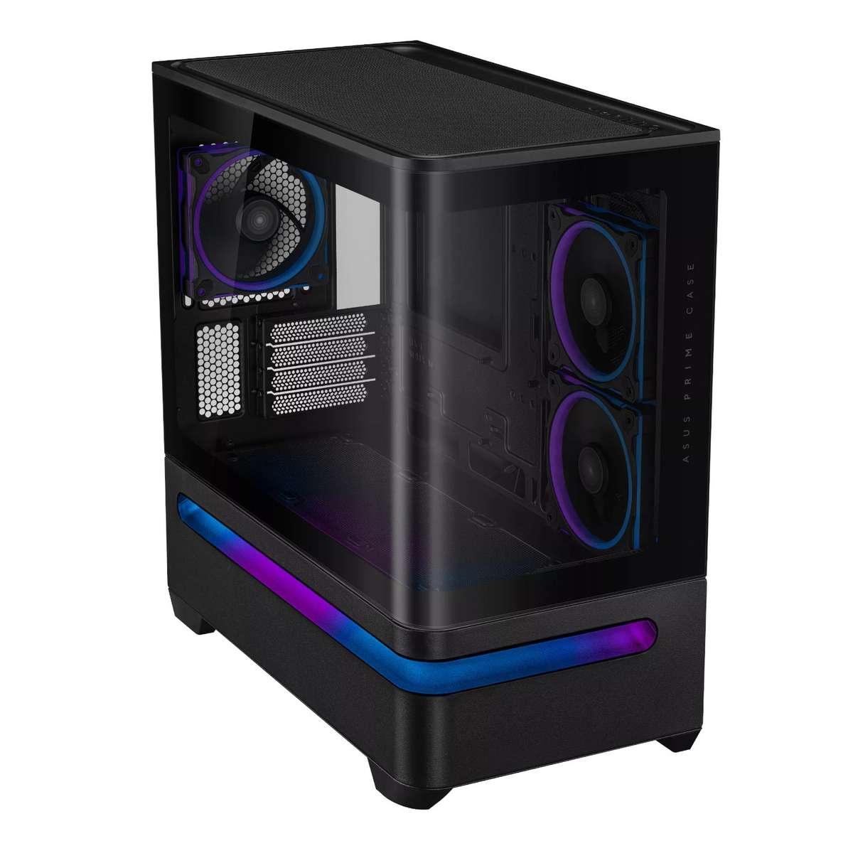 Asus Prime AP202 ARGB Curved Tempered Glass Micro-ATX Chassis  Black